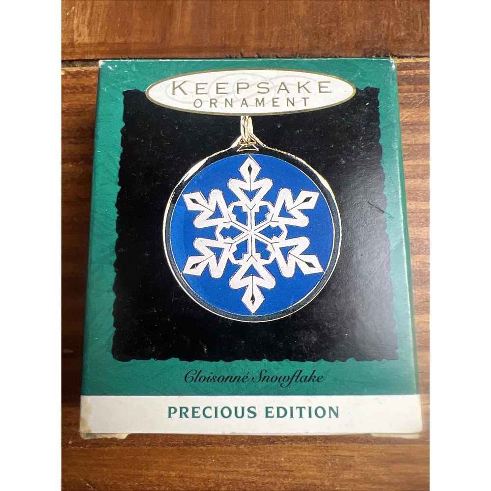 Hallmark 1993 Cloisonné‎ Snowflake Keepsake Mini Ornament Precious Edition